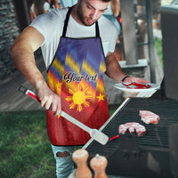 Personalized Philippines Eight Rays Sun Apron Traditional Filipino Igorot Pattern Motif LT9 - Polynesian Pride