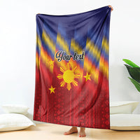 Personalized Philippines Eight Rays Sun Blanket Traditional Filipino Igorot Pattern Motif LT9 - Polynesian Pride