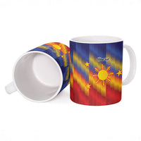 Personalized Philippines Eight Rays Sun Ceramic Mug Traditional Filipino Igorot Pattern Motif LT9 - Polynesian Pride