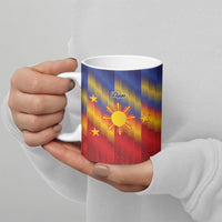 Personalized Philippines Eight Rays Sun Ceramic Mug Traditional Filipino Igorot Pattern Motif LT9 - Polynesian Pride