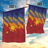 Personalized Philippines Eight Rays Sun Garden Flag Traditional Filipino Igorot Pattern Motif LT9 - Polynesian Pride