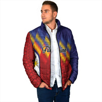 Personalized Philippines Eight Rays Sun Padded Jacket Traditional Filipino Igorot Pattern Motif LT9 - Polynesian Pride