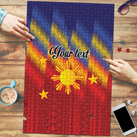 Personalized Philippines Eight Rays Sun Puzzle Traditional Filipino Igorot Pattern Motif LT9 Red - Polynesian Pride
