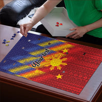 Personalized Philippines Eight Rays Sun Puzzle Traditional Filipino Igorot Pattern Motif LT9 - Polynesian Pride