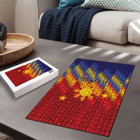 Personalized Philippines Eight Rays Sun Puzzle Traditional Filipino Igorot Pattern Motif LT9 - Polynesian Pride