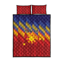 Personalized Philippines Eight Rays Sun Quilt Bed Set Traditional Filipino Igorot Pattern Motif LT9 - Polynesian Pride