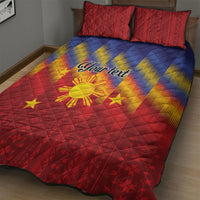 Personalized Philippines Eight Rays Sun Quilt Bed Set Traditional Filipino Igorot Pattern Motif LT9 - Polynesian Pride