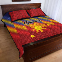 Personalized Philippines Eight Rays Sun Quilt Bed Set Traditional Filipino Igorot Pattern Motif LT9 - Polynesian Pride