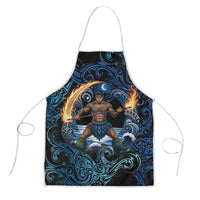 Samoa Siva Afi Apron Fireknife Fire Dance Pacific Tribal Motif LT9 Blue - Polynesian Pride