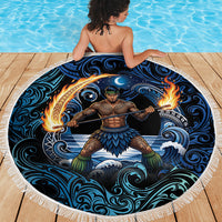Samoa Siva Afi Beach Blanket Fireknife Fire Dance Pacific Tribal Motif LT9 - Polynesian Pride