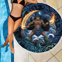 Samoa Siva Afi Beach Blanket Fireknife Fire Dance Pacific Tribal Motif LT9 - Polynesian Pride
