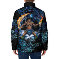 Samoa Siva Afi Padded Jacket Fireknife Fire Dance Pacific Tribal Motif LT9 - Polynesian Pride