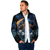 Samoa Siva Afi Padded Jacket Fireknife Fire Dance Pacific Tribal Motif LT9 - Polynesian Pride