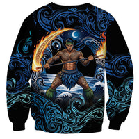 Samoa Siva Afi Sweatshirt Fireknife Fire Dance Pacific Tribal Motif LT9 - Polynesian Pride