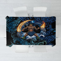 Samoa Siva Afi Tablecloth Fireknife Fire Dance Pacific Tribal Motif LT9 Blue - Polynesian Pride