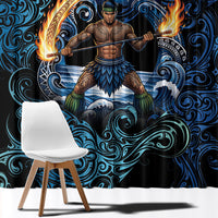 Samoa Siva Afi Window Curtain Fireknife Fire Dance Pacific Tribal Motif LT9 - Polynesian Pride