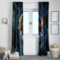 Samoa Siva Afi Window Curtain Fireknife Fire Dance Pacific Tribal Motif LT9 - Polynesian Pride