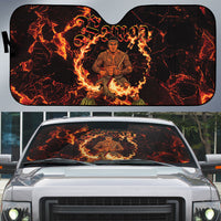 Samoa Siva Afi Dance Fireknife Auto Sun Shade Polynesian Heritage Fire Dance LT9 Black - Polynesian Pride