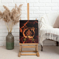 Samoa Siva Afi Dance Fireknife Canvas Wall Art Polynesian Heritage Fire Dance LT9 - Polynesian Pride