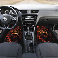 Samoa Siva Afi Dance Fireknife Car Mats Polynesian Heritage Fire Dance LT9 Set 2pcs - Front Black - Polynesian Pride