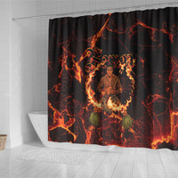 Samoa Siva Afi Dance Fireknife Shower Curtain Polynesian Heritage Fire Dance LT9 - Polynesian Pride