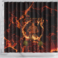 Samoa Siva Afi Dance Fireknife Shower Curtain Polynesian Heritage Fire Dance LT9 - Polynesian Pride