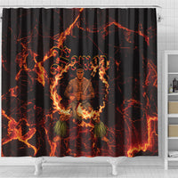 Samoa Siva Afi Dance Fireknife Shower Curtain Polynesian Heritage Fire Dance LT9 - Polynesian Pride