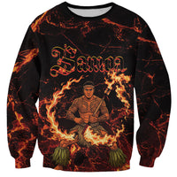 Samoa Siva Afi Dance Fireknife Sweatshirt Polynesian Heritage Fire Dance LT9 Unisex Black - Polynesian Pride