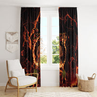 Samoa Siva Afi Dance Fireknife Window Curtain Polynesian Heritage Fire Dance LT9 - Polynesian Pride