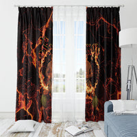 Samoa Siva Afi Dance Fireknife Window Curtain Polynesian Heritage Fire Dance LT9 - Polynesian Pride