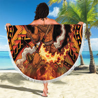 Samoa Siva Afi Dance Fireknife Beach Blanket Samoan Tribal Motif Dancing in the Fire LT9 - Polynesian Pride