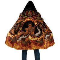 Samoa Siva Afi Dance Fireknife Cloak Samoan Tribal Motif Dancing in the Fire LT9 Unisex Red - Polynesian Pride