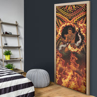 Samoa Siva Afi Dance Fireknife Door Cover Samoan Tribal Motif Dancing in the Fire LT9 - Polynesian Pride