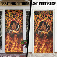 Samoa Siva Afi Dance Fireknife Door Cover Samoan Tribal Motif Dancing in the Fire LT9 - Polynesian Pride