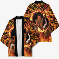 Samoa Siva Afi Dance Fireknife Kimono Samoan Tribal Motif Dancing in the Fire LT9 - Polynesian Pride