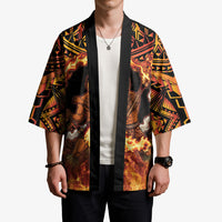 Samoa Siva Afi Dance Fireknife Kimono Samoan Tribal Motif Dancing in the Fire LT9 - Polynesian Pride
