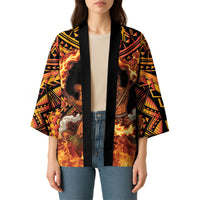 Samoa Siva Afi Dance Fireknife Kimono Samoan Tribal Motif Dancing in the Fire LT9 - Polynesian Pride