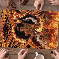 Samoa Siva Afi Dance Fireknife Puzzle Samoan Tribal Motif Dancing in the Fire LT9 - Polynesian Pride