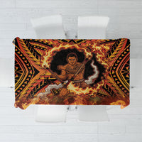 Samoa Siva Afi Dance Fireknife Tablecloth Samoan Tribal Motif Dancing in the Fire LT9 Red - Polynesian Pride