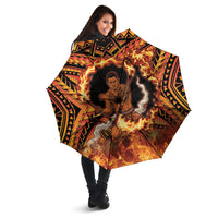 Samoa Siva Afi Dance Fireknife Umbrella Samoan Tribal Motif Dancing in the Fire LT9 - Polynesian Pride