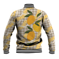 Maku'e Hawaiian Mango Palaka Baseball Jacket Aloha Hibiscus Pikake Lei LT9 - Polynesian Pride