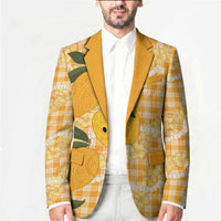 Alani Hawaiian Mango Palaka Blazer Aloha Hibiscus Pikake Lei LT9 - Polynesian Pride