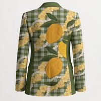 Uliuli Ahiahia Hawaiian Mango Palaka Blazer Aloha Hibiscus Pikake Lei LT9 - Polynesian Pride