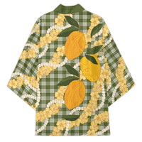 Uliuli Ahiahia Hawaiian Mango Palaka Kimono Aloha Hibiscus Pikake Lei LT9 - Polynesian Pride
