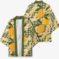 Uliuli Ahiahia Hawaiian Mango Palaka Kimono Aloha Hibiscus Pikake Lei LT9 - Polynesian Pride