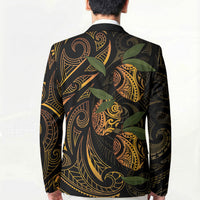 Hawaiian Mango Tribal Tattoo Blazer Gold Pacific Traditional Pattern LT9 - Polynesian Pride