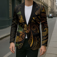 Hawaiian Mango Tribal Tattoo Blazer Gold Pacific Traditional Pattern LT9 - Polynesian Pride