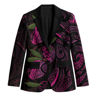Hawaiian Mango Tribal Tattoo Blazer Pink Pacific Traditional Pattern LT9 Unisex Pink - Polynesian Pride