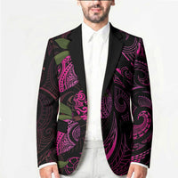 Hawaiian Mango Tribal Tattoo Blazer Pink Pacific Traditional Pattern LT9 - Polynesian Pride