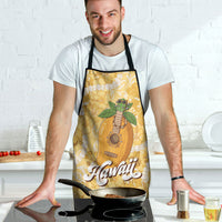Hawaiian Mango Ukulele Apron Retro Yellow Hibiscus Pikake Lei LT9 - Polynesian Pride